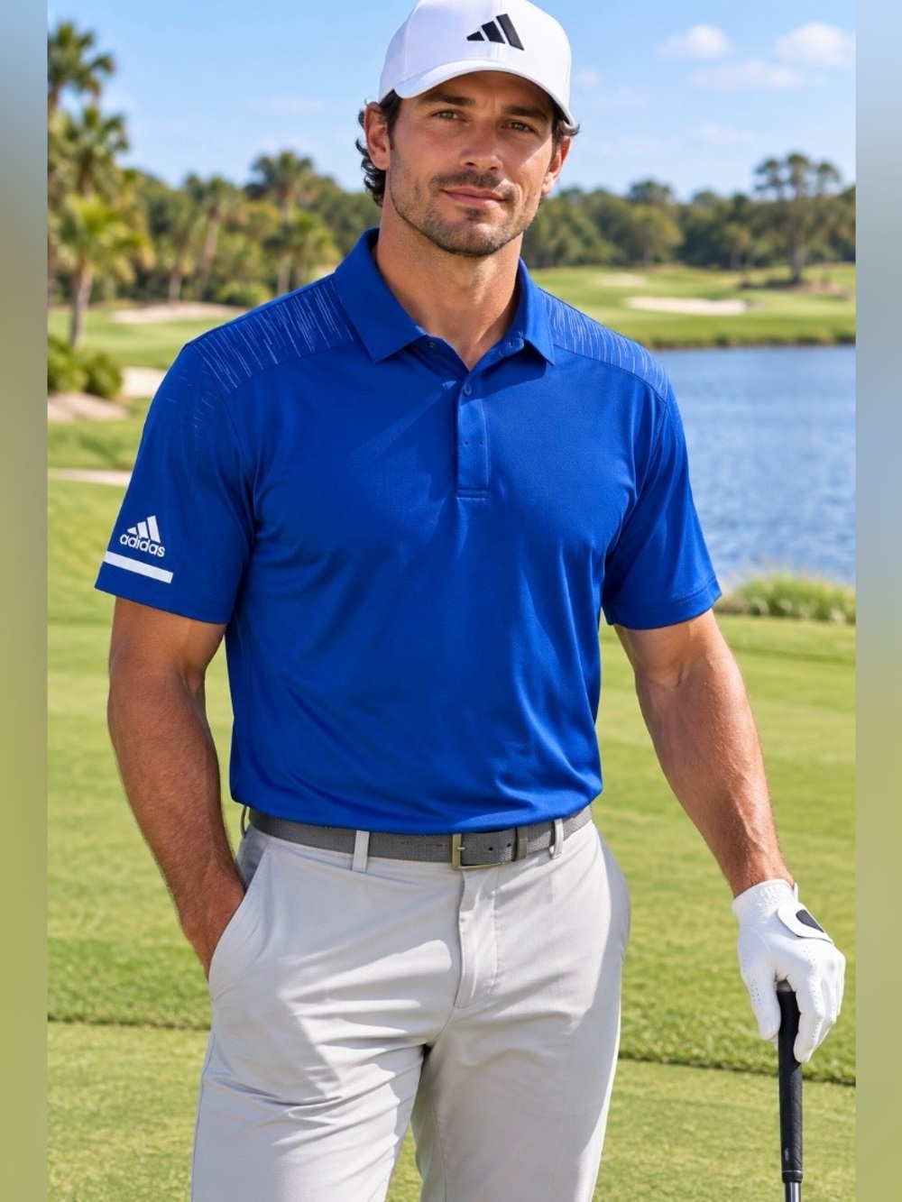 Adidas Men’s Climalite Golf Polo Shirt – Blue – Size M